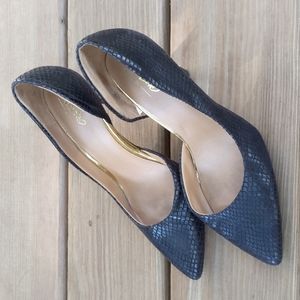 Mossimo Black Snakeskin Heels Size 6
